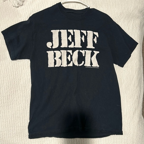 Men’s Size L Navy Blue Jeff Beck Band T-Shirt - Picture 1 of 1